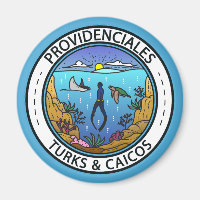 Providenciales Turks and Caicos Badge de plongée