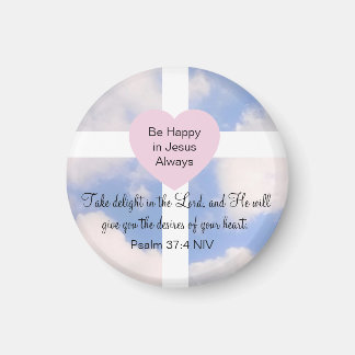 Aimant Psalm Bible Verse Delight in the Lord Blue Sky 