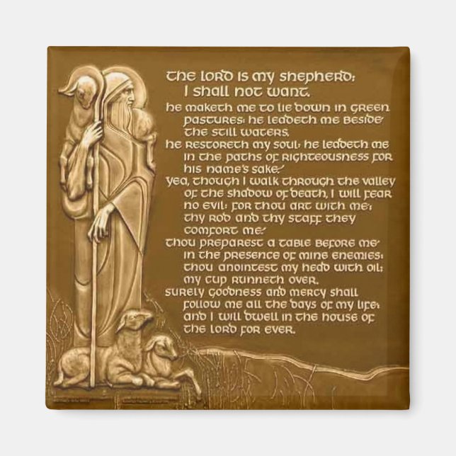 Aimant Psaume 23 Le Seigneur est mon Berger (Devant)