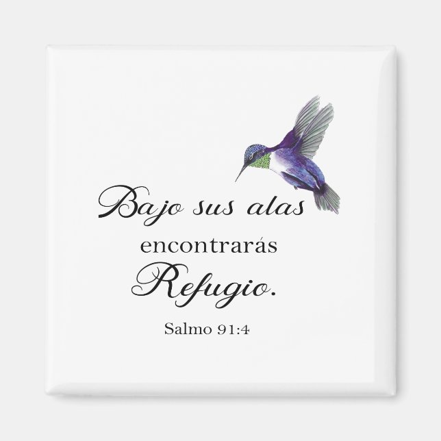 Aimant Psaume de la Bible espagnole Bajo sus alas (Devant)