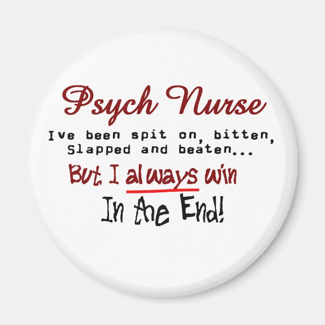 Aimant Psych Nurse Hilarious dit Cadeaux (Devant)