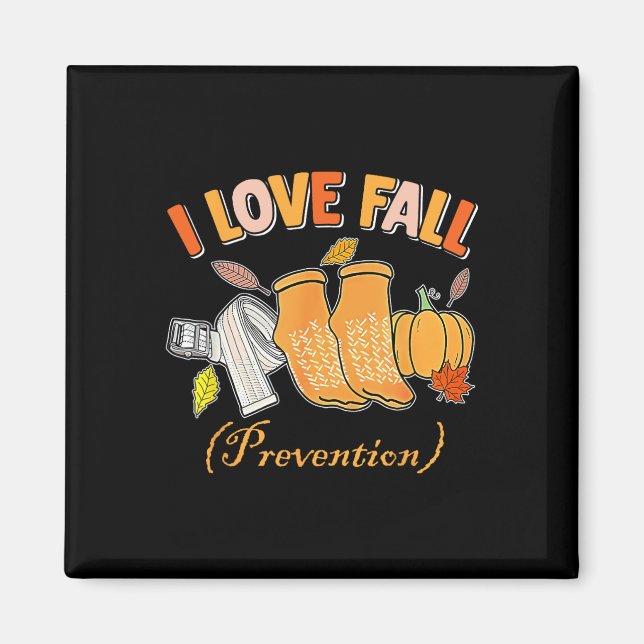 Aimant Pt Nurse Chute I Love Automne Prévention Chute Phy (Devant)