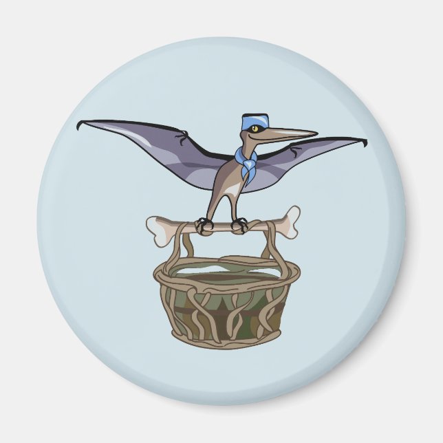 Aimant Pteranodon Portant Un Panier (Devant)