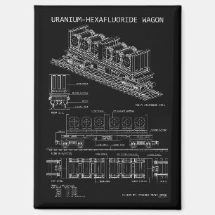 Aimant PTW Wagon de l'hexafluorure d'uranium "Plan"