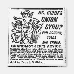 Aimant Publicité vintage pour l'aimant de sirop d'oignon