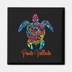 Aimant Puerto Vallarta Tortue de mer Famille Vacances Été
