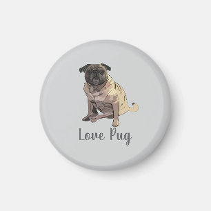 Aimant Pug d'amour