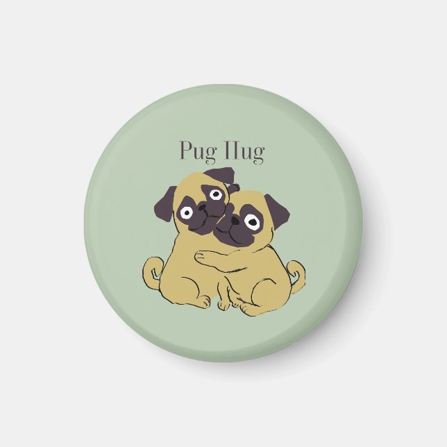 Aimant Pug hug  (Devant)