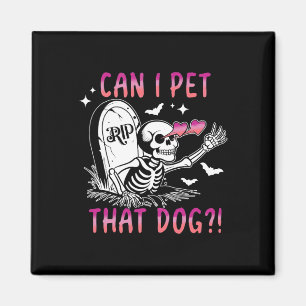 Aimant Puis-Je Transmettre Ce Chien Skeleton Halloween