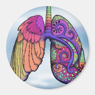 Aimant pulmonaire à ailes de couleur