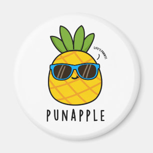 Aimant Pun pomme drôle Fruit Pun d'ananas