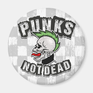 Aimant Punks pas mort crâne Mohawk Punk Rock Rocker