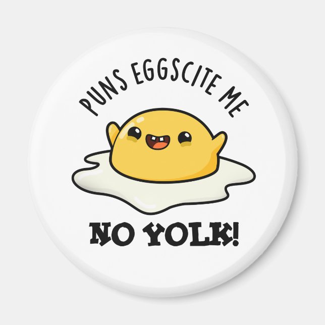 Aimant Puns Oeufs Citer-Moi Non Jaune Drôle Pun Oeufs (Devant)