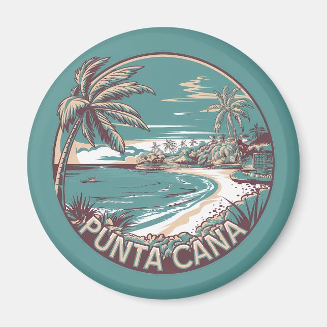 Aimant Punta Cana République Dominicaine Insigne d'Art Vo (Devant)