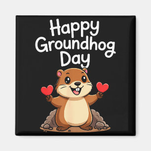 Aimant Punxy Phils Jour de la marmotte Cute Conception de