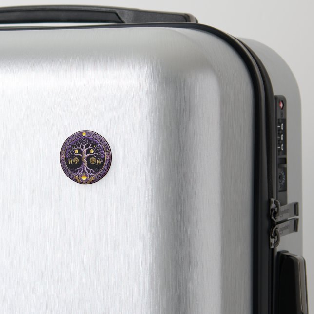 Aimant Purple and Gold Tree of Life Mandala (In Situ (Bagages))