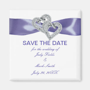Aimant Purple Blue Diamond Hearts Enregistrer L'Aimant Da