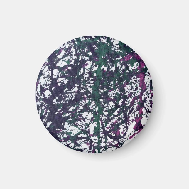 Aimant Purple, Green, Pink, Marble artwork (Devant)