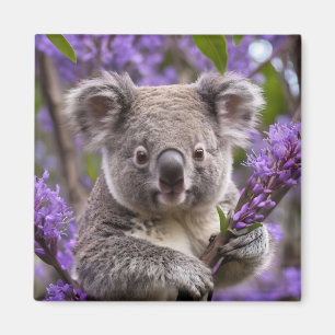 Aimant Purple Jacaranda Koala Ours,