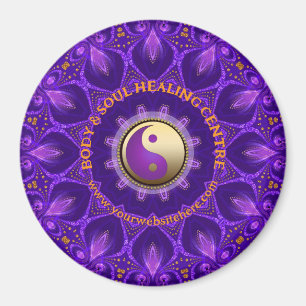 Aimant Purple or rose énergie guérir Mandala