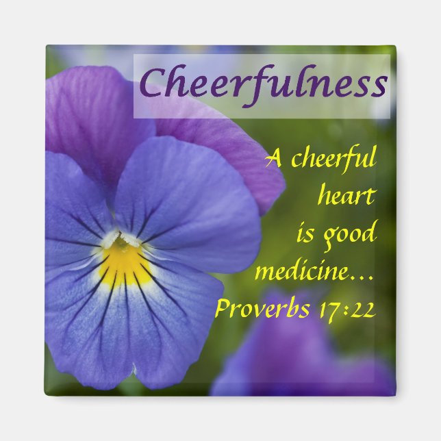 Aimant Purple Pansy - La joie (Devant)