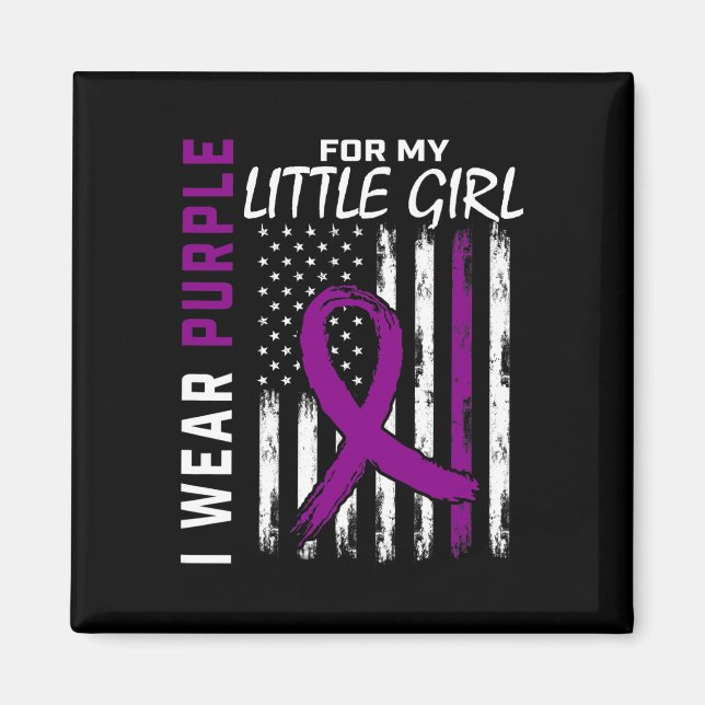 Aimant Purple Petite Fille Fille Epilepsie Conscience Ame (Devant)