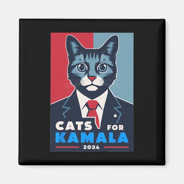 Aimant Purrfect Cats For Kamala Harris 2024 Président (Devant)