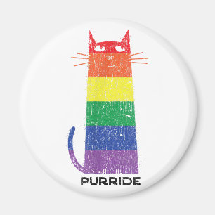 Aimant Purride Shirt LGBT Drôle Gay pride Chat Saying Gra
