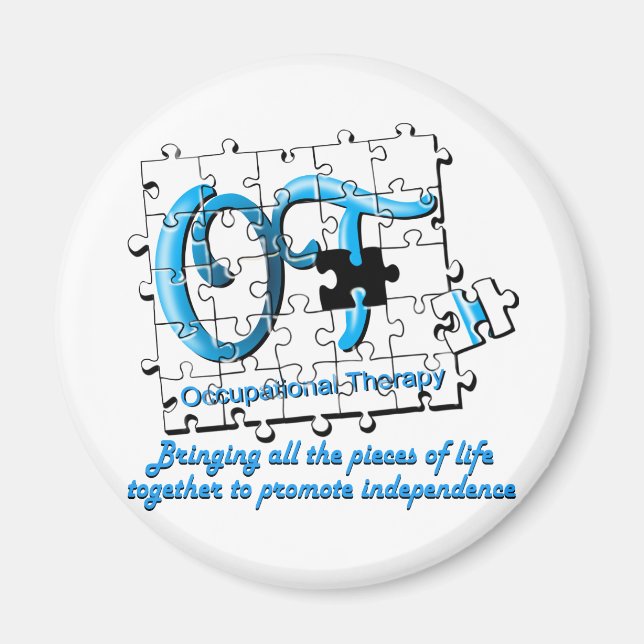 Aimant puzzle aqua (Devant)