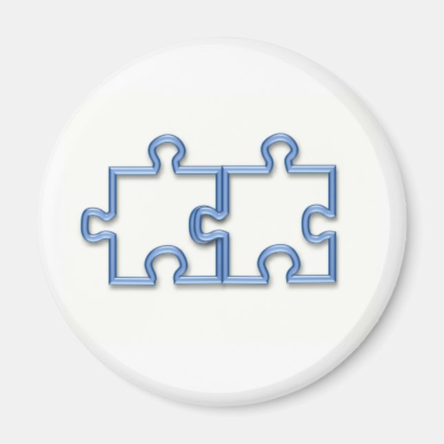 Aimant Puzzle Pièces Magnat rond (Devant)