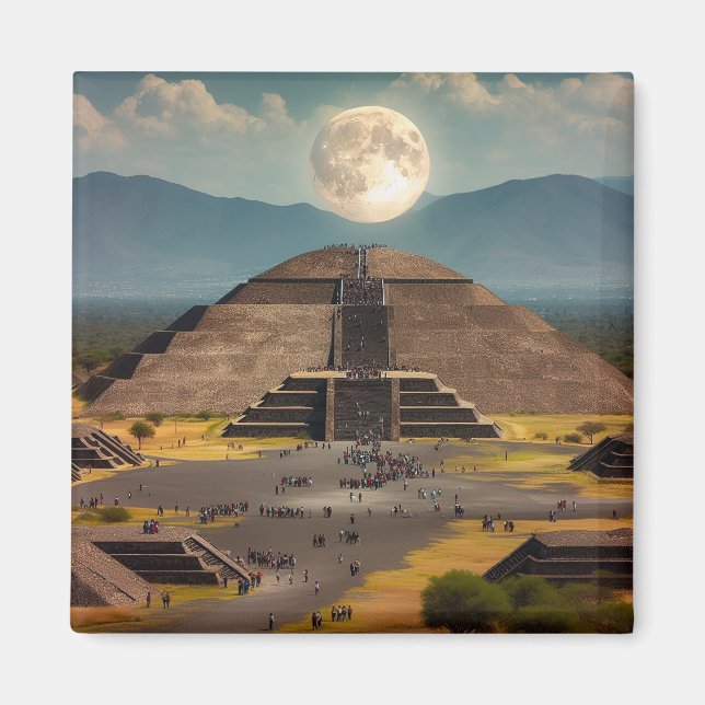 Aimant Pyramide de la Lune, Teotihuacan, Mexique Voyage (Devant)