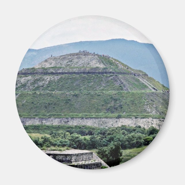 Aimant Pyramide Du Soleil Dans Les Ruines De Teotihuacan, (Devant)