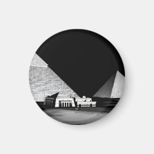Aimant Pyramides noires et blanches