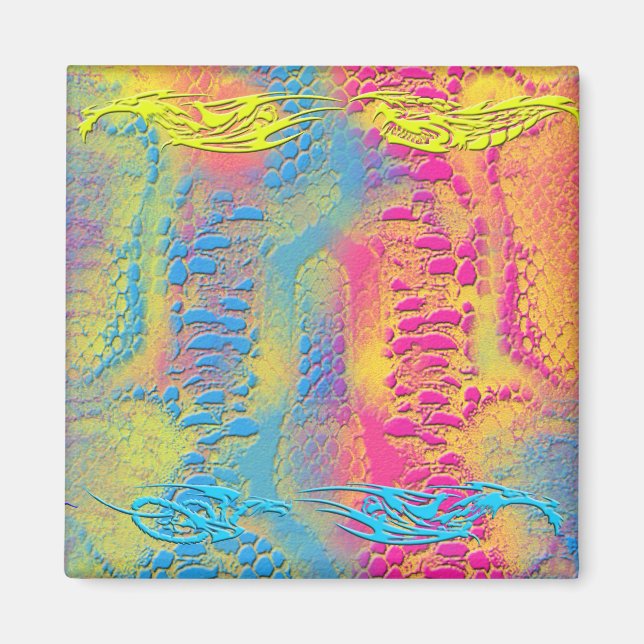 Aimant PYTHON - moderne fractale décorative - (Devant)