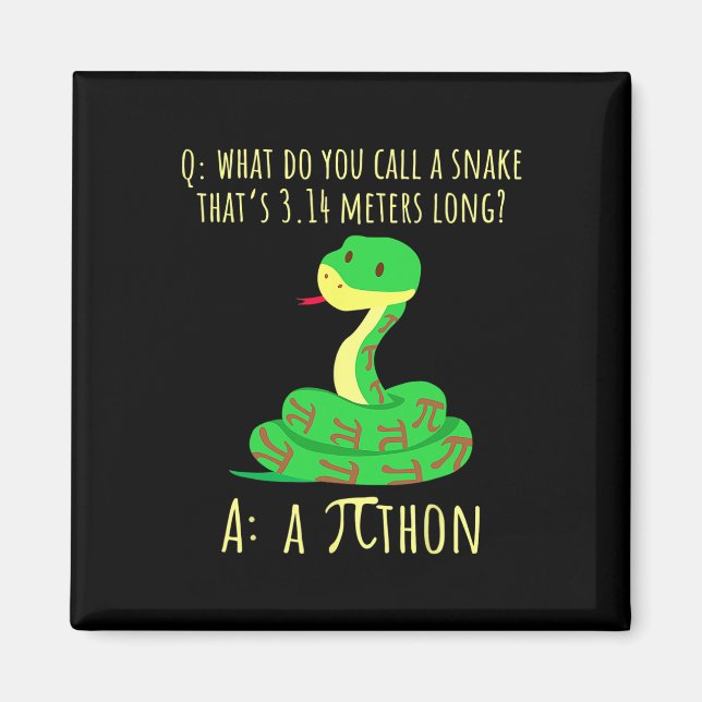 Aimant Python Pithon Symbole Pi Prof de Mathématiques Drô (Devant)