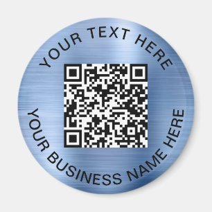 Aimant QR Code promo bleu