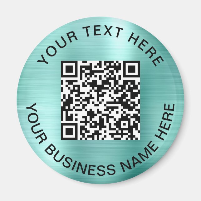 Aimant QR Code Promotional Mint Green (Devant)