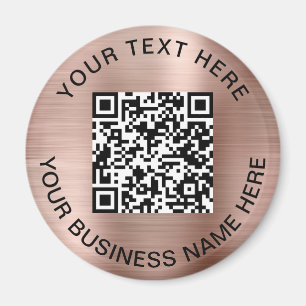 Aimant QR Code promotionnel Rose Gold