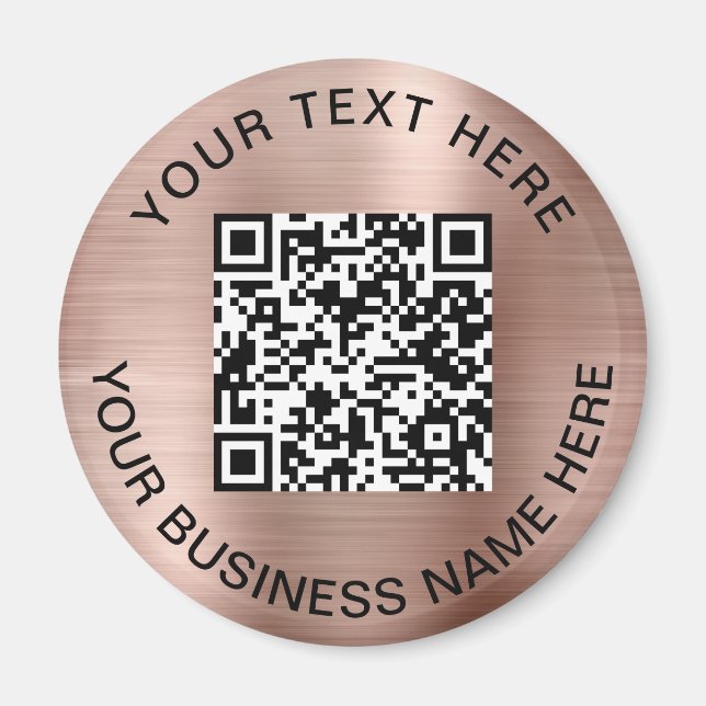 Aimant QR Code promotionnel Rose Gold (Devant)