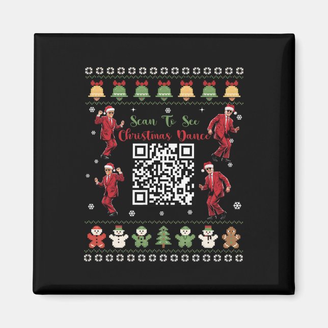 Aimant Qr Trump Dance Code Président Dance Code Noël (Devant)