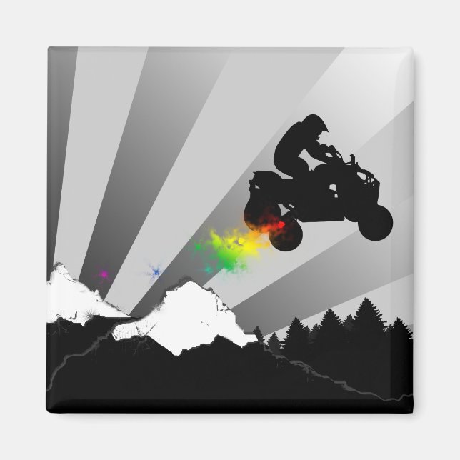 Aimant quads. piste de saleté. (Devant)