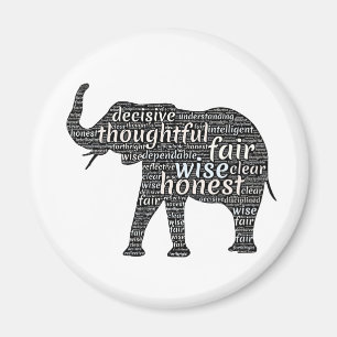 Aimant Qualités d'un nuage de mots d'éléphant