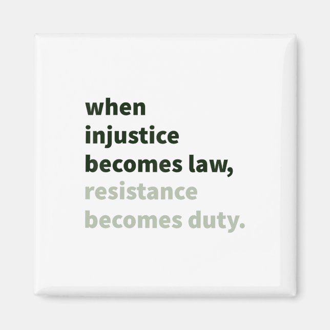 Aimant Quand l'injustice devient loi - la résistance devi (Devant)
