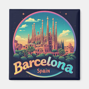 Aimant 🧲 Quartier gothique de Barcelone Mémoire Espagne