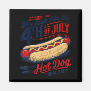 Aimant Quatre Juillet Me Donne Envie D'Un Hot Dog Vraimen