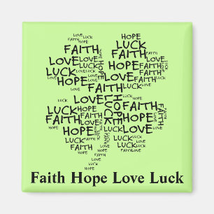 Aimant Quatre Leaf Clover Signification : Espoir, Foi, Am