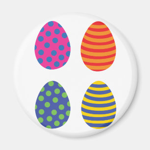 Aimant Quatre Oeufs de Pâques colorés