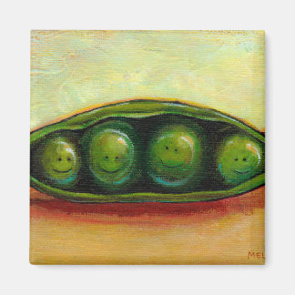 Aimant Quatre petits pois dans un pod amusant art origina