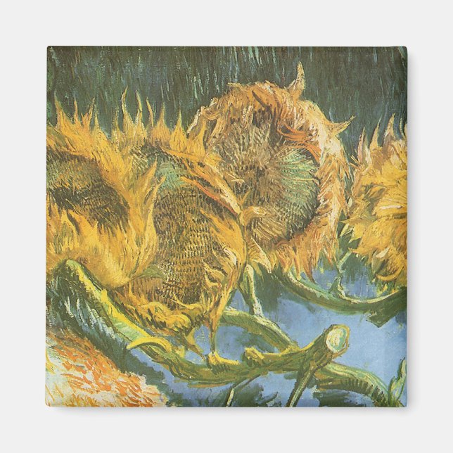 Aimant Quatre tournesols coupés par Vincent van Gogh, Bea (Devant)