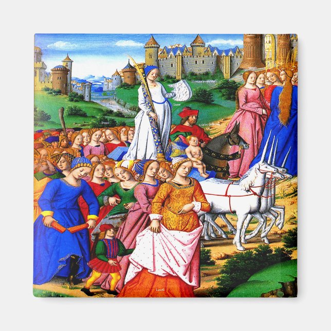 Aimant "Quatre Unicornes mènent la procession" (Devant)